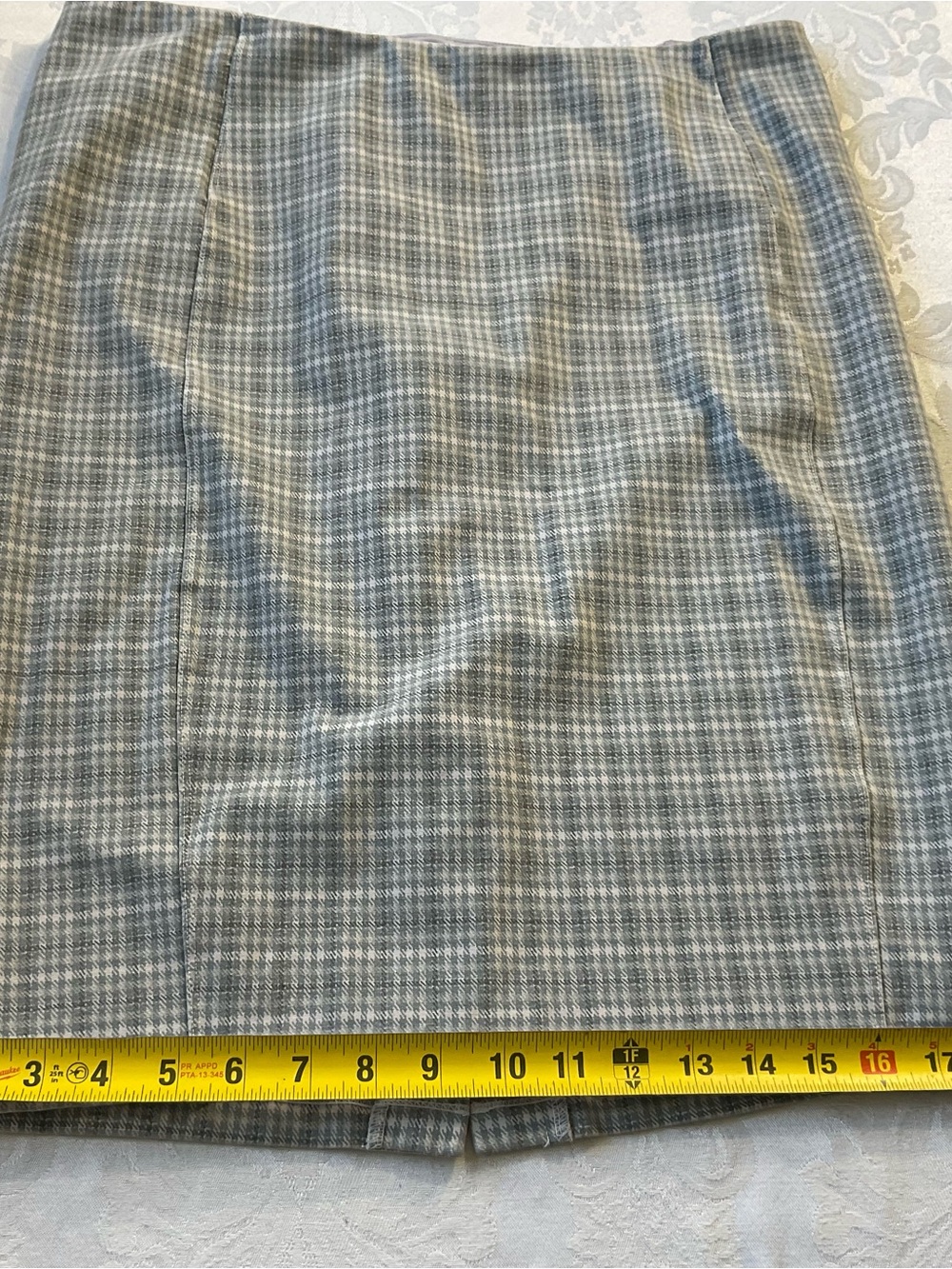Liverpool Los Angeles Grey Patterned Stretch Pull On Knit Pencil Skirt Size 14 - Picture 5 of 8